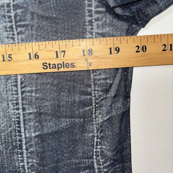 Damee Blue Polyester Mesh Trompe L’oeil Zip-Up Jacket Women’s M Art to Wear - Picture 8 of 12